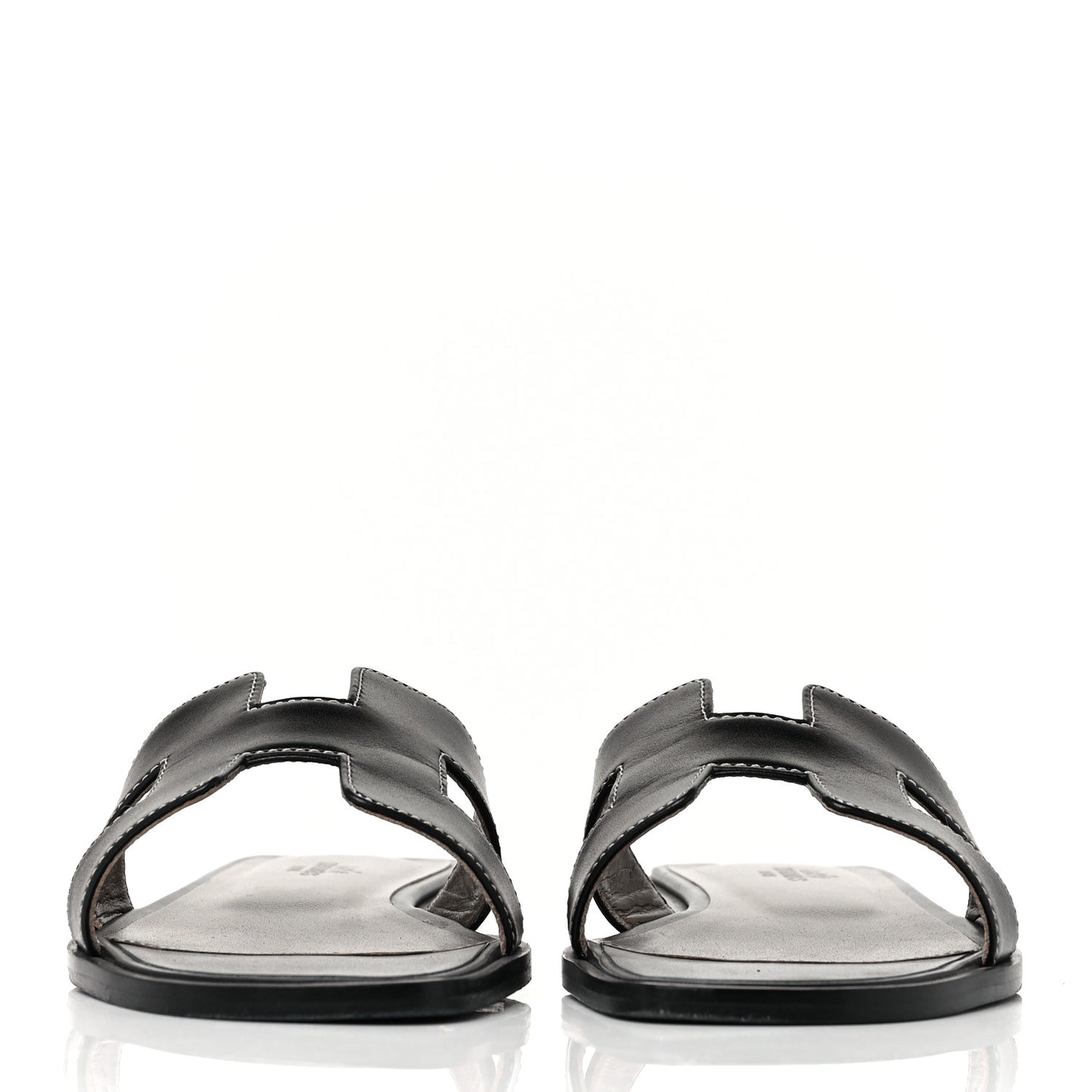 Box Calfskin Oran Sandals 38 Black