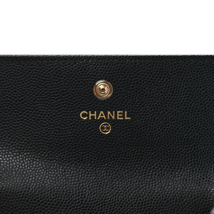 Chanel Caviar Quilted Boy Flap Card Holder Black 6 of 7