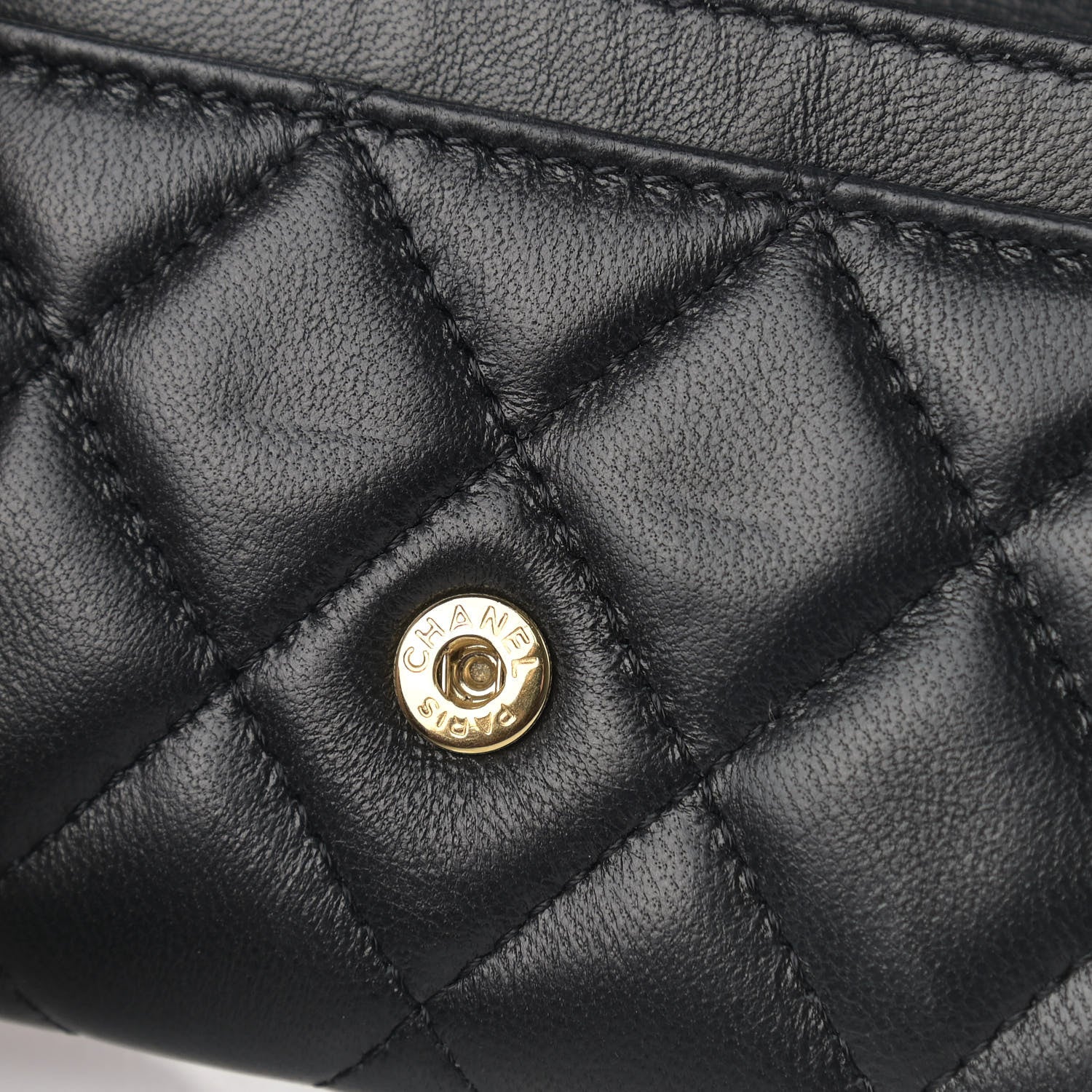Chanel Lambskin Quilted Flap Card Holder Black 13 of 20