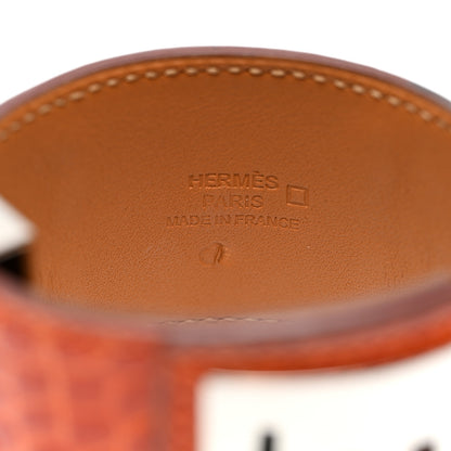 Hermes Shiny Alligator Collier De Chien CDC Bracelet S Mississippi Orange 4 of 6