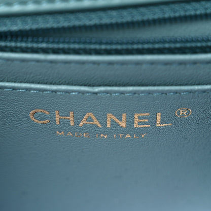 Chanel Lambskin Quilted Mini Rectangular Flap Green 6 of 13