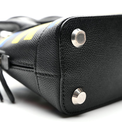 Balenciaga Signature Grained Calfskin Car Tag Print XXS Ville Top Handle Bag Black TBC 8 of 9