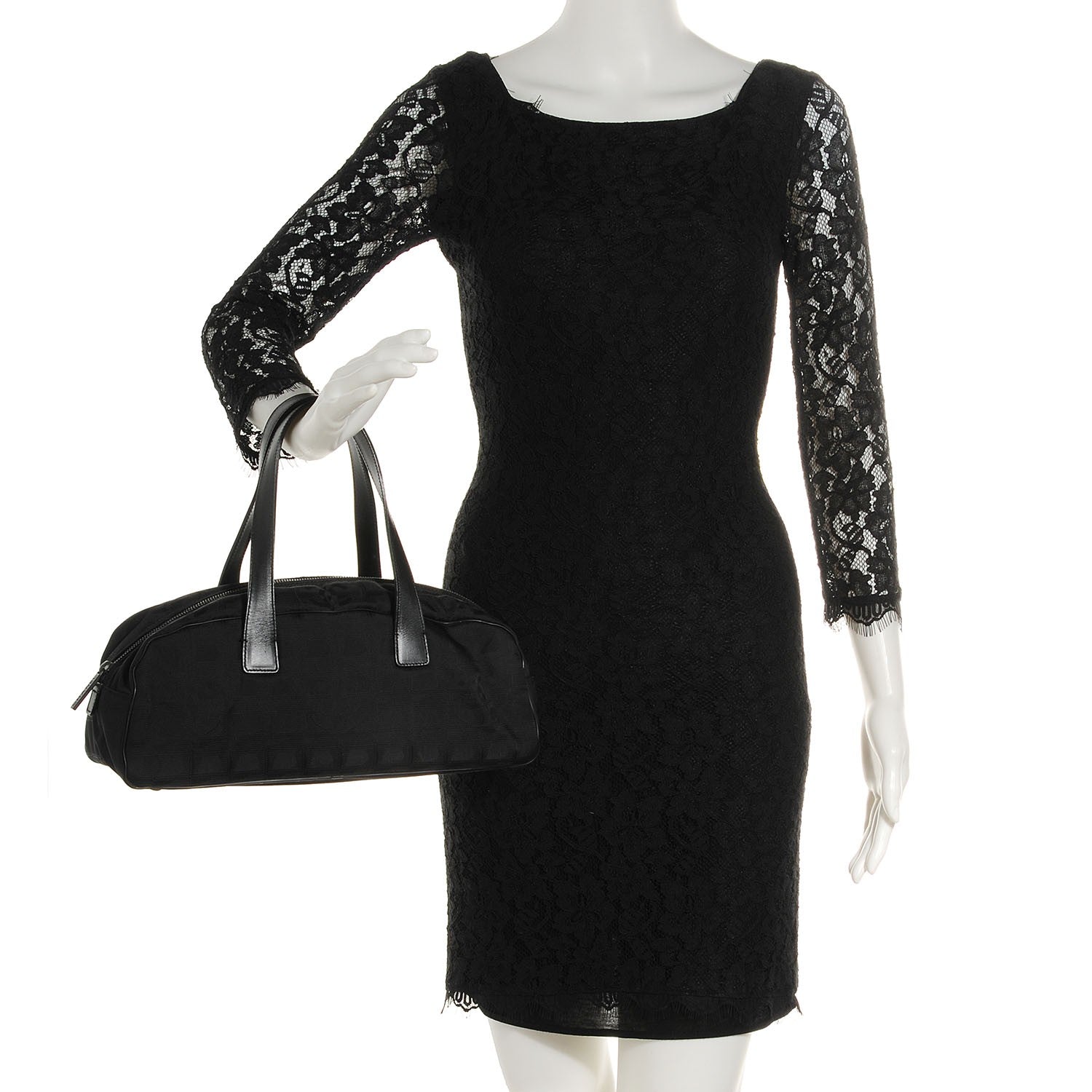 Chanel Nylon Travel Bowler Black 2 of 7