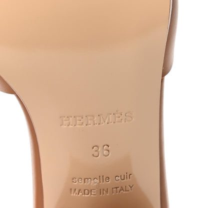 Hermes Raw Edged Calfskin Mona Sandals 36 Naturel 7 of 10