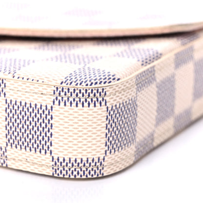 Louis Vuitton Damier Azur Pochette Felicie Chain Wallet Rose Ballerine 13 of 16