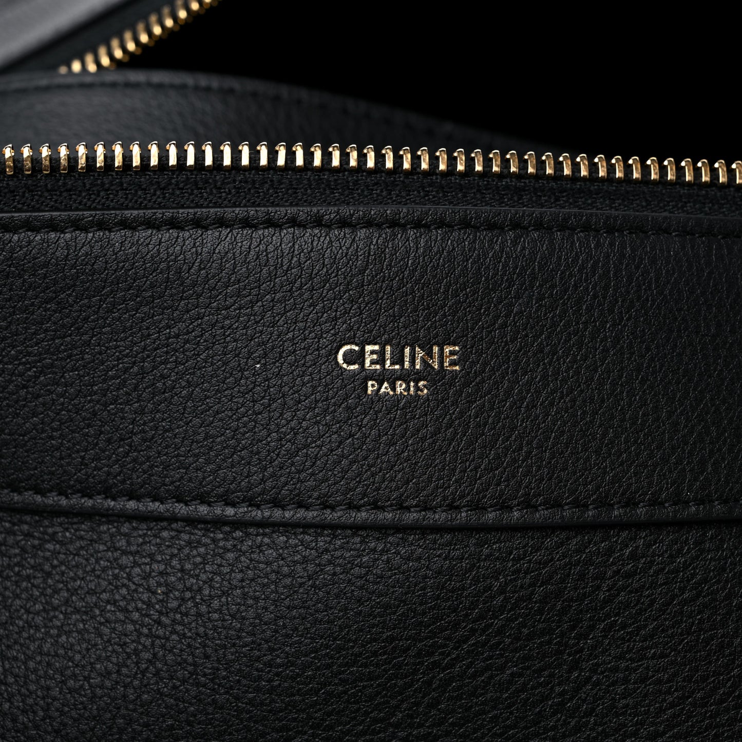 Supple Calfskin Large Romy Shoulder Bag Black