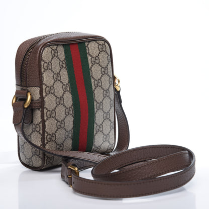 Gucci GG Supreme Monogram Web Mini Ophidia Messenger Brown 2 of 9