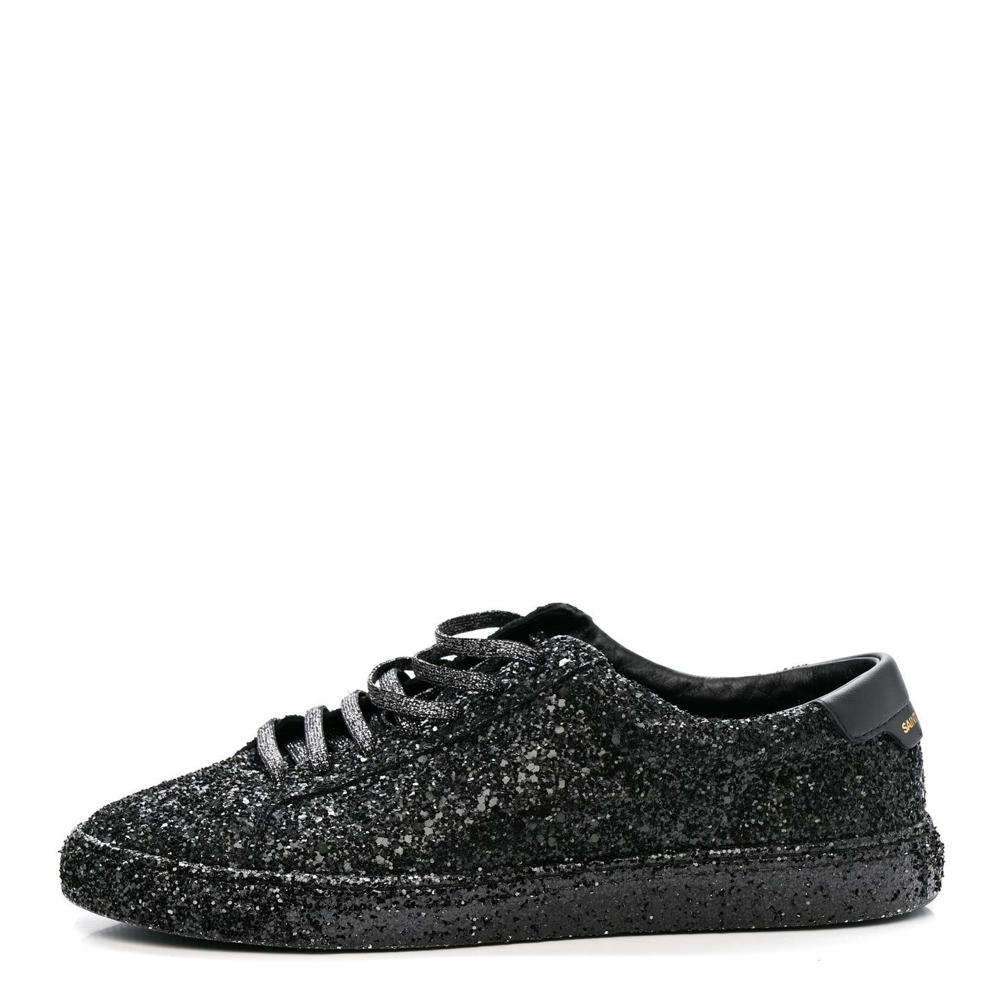 Calfskin Crystal Glitter Andy Sneakers 38.5 Black