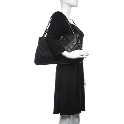 Chanel Caviar Quilted Expandable Zip Shoulder Bag Black 2 of 13