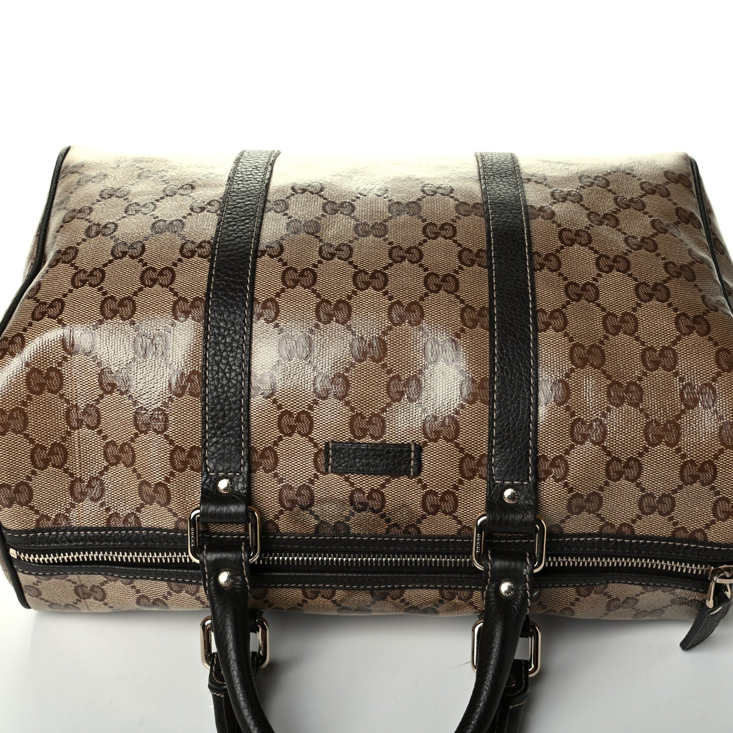Crystal Monogram Medium Joy Boston Dark Brown