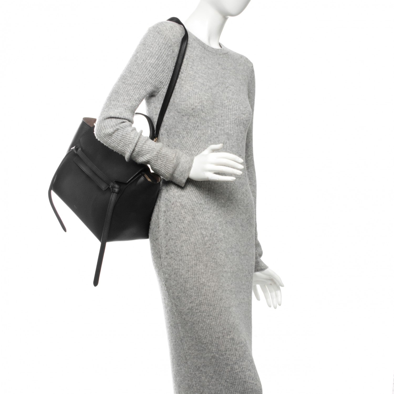 Celine Grained Calfskin Mini Belt Bag Black 2 of 7