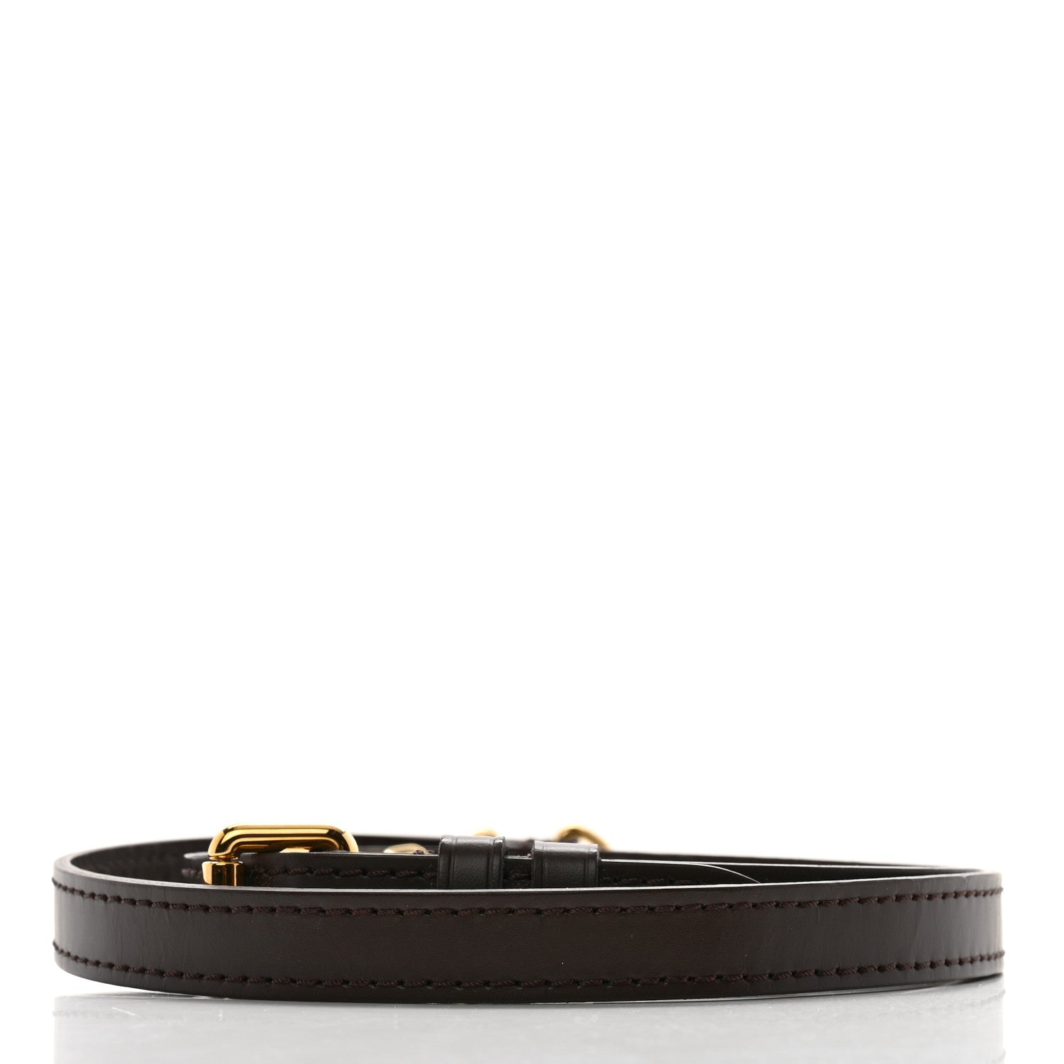 Louis Vuitton Calfskin 16mm Adjustable Shoulder Strap Brown 2 of 6