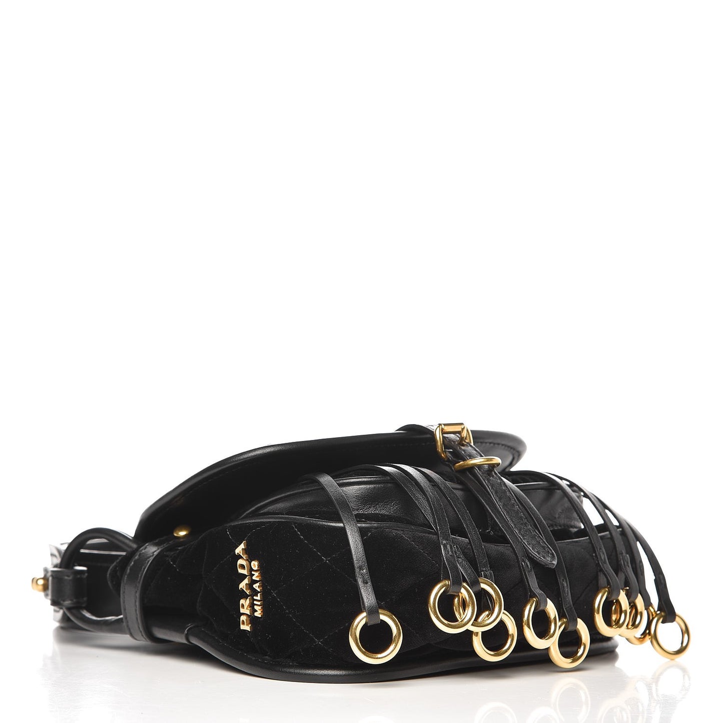 Velluto Impuntu Corsaire Bag Black