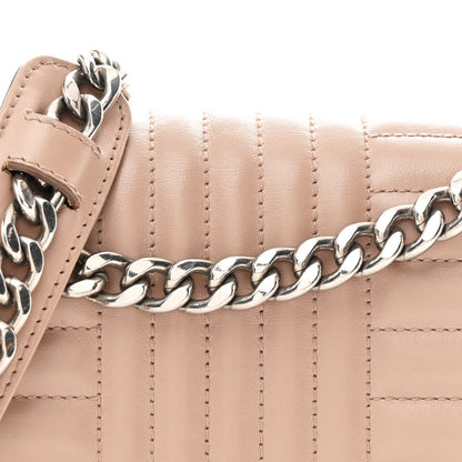 Prada Soft Calfskin Impunture Diagramme Medium Chain Flap Shoulder Bag Cipria 7 of 9