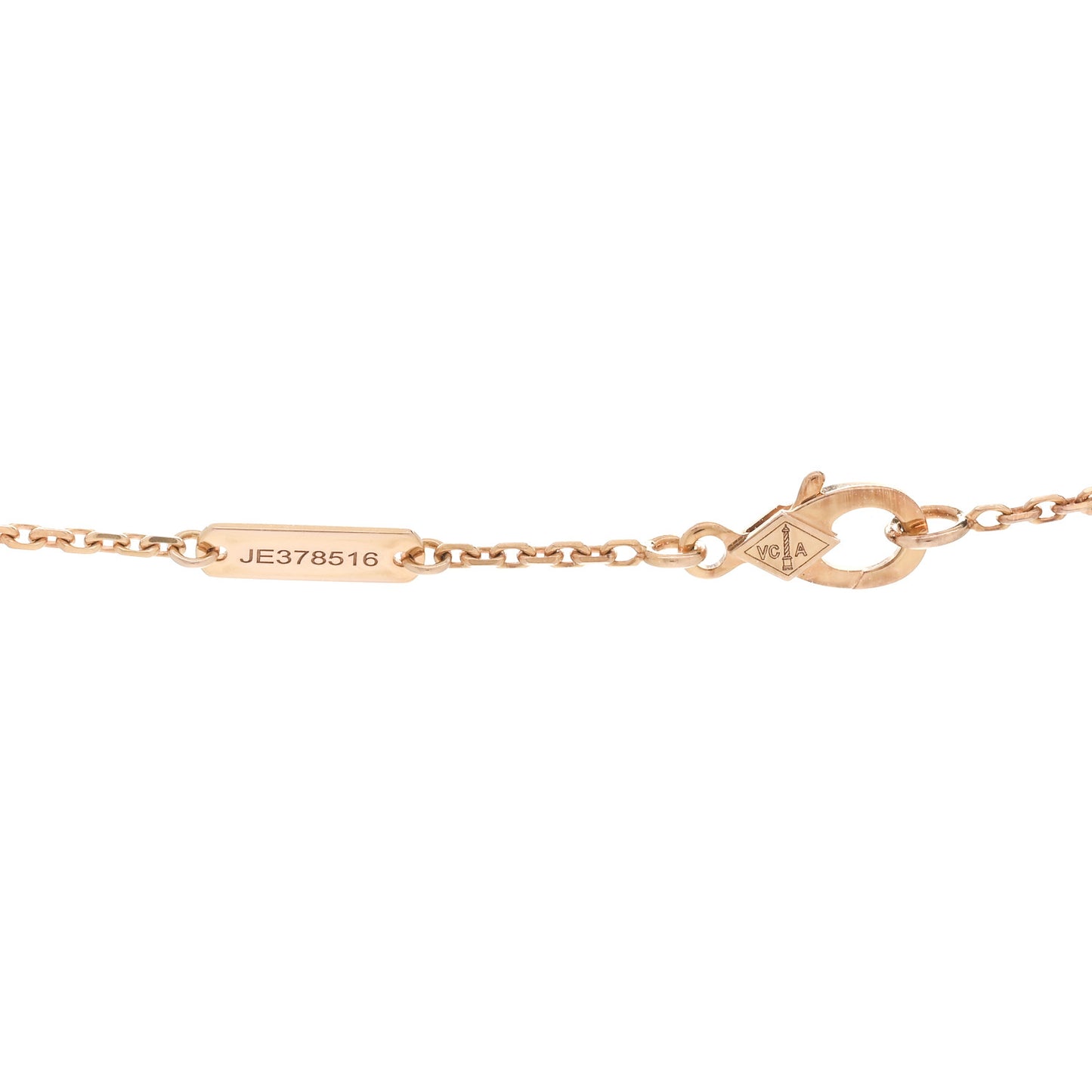 18K Rose Gold Diamond Small Perlee Clovers Pendant Necklace