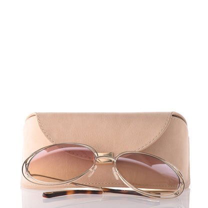 Chloe Oversized Round Carlina Oversized Round Sunglasses CE114S Gold 8 of 8