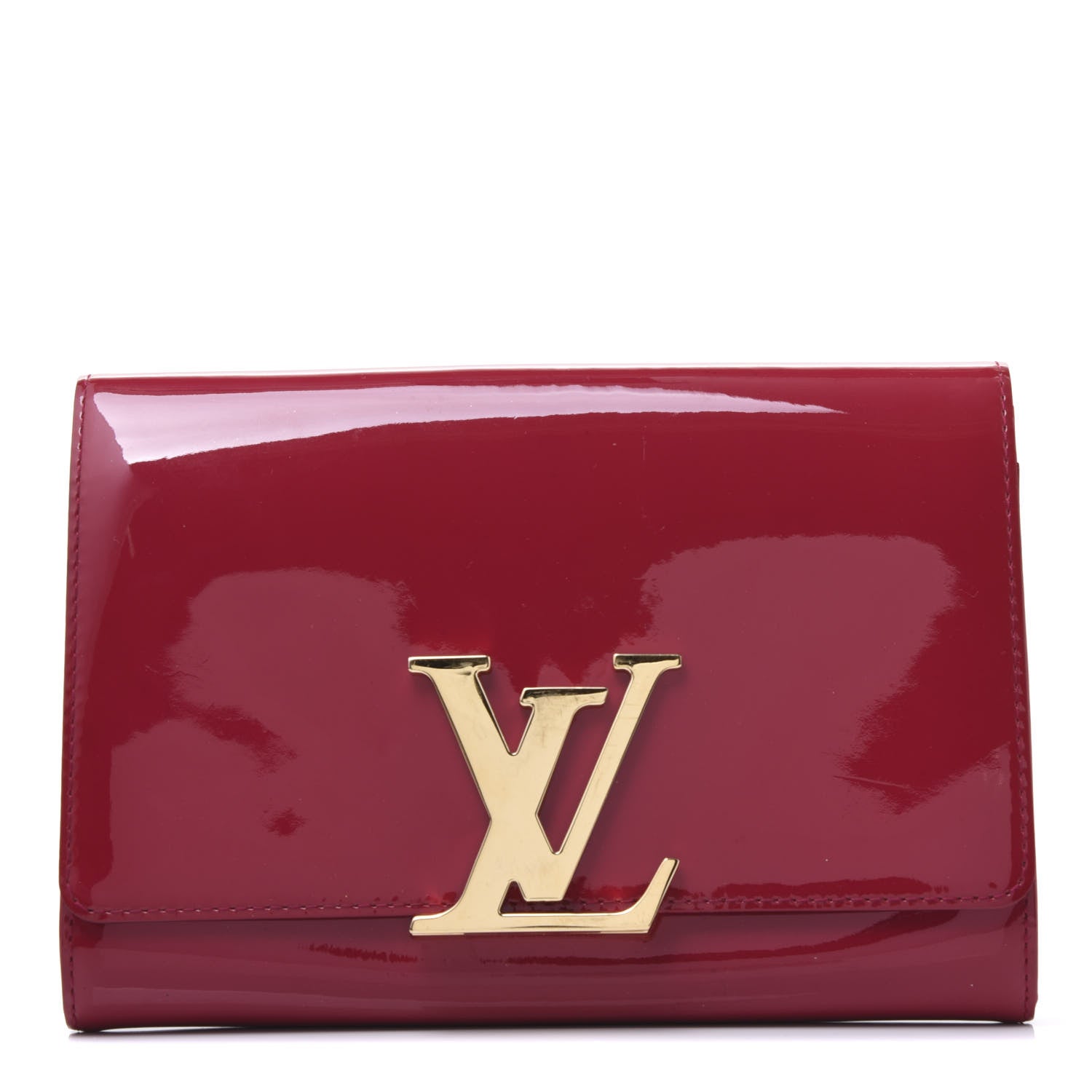 Louis Vuitton Patent Louise Clutch Rose Indien 1 of 9