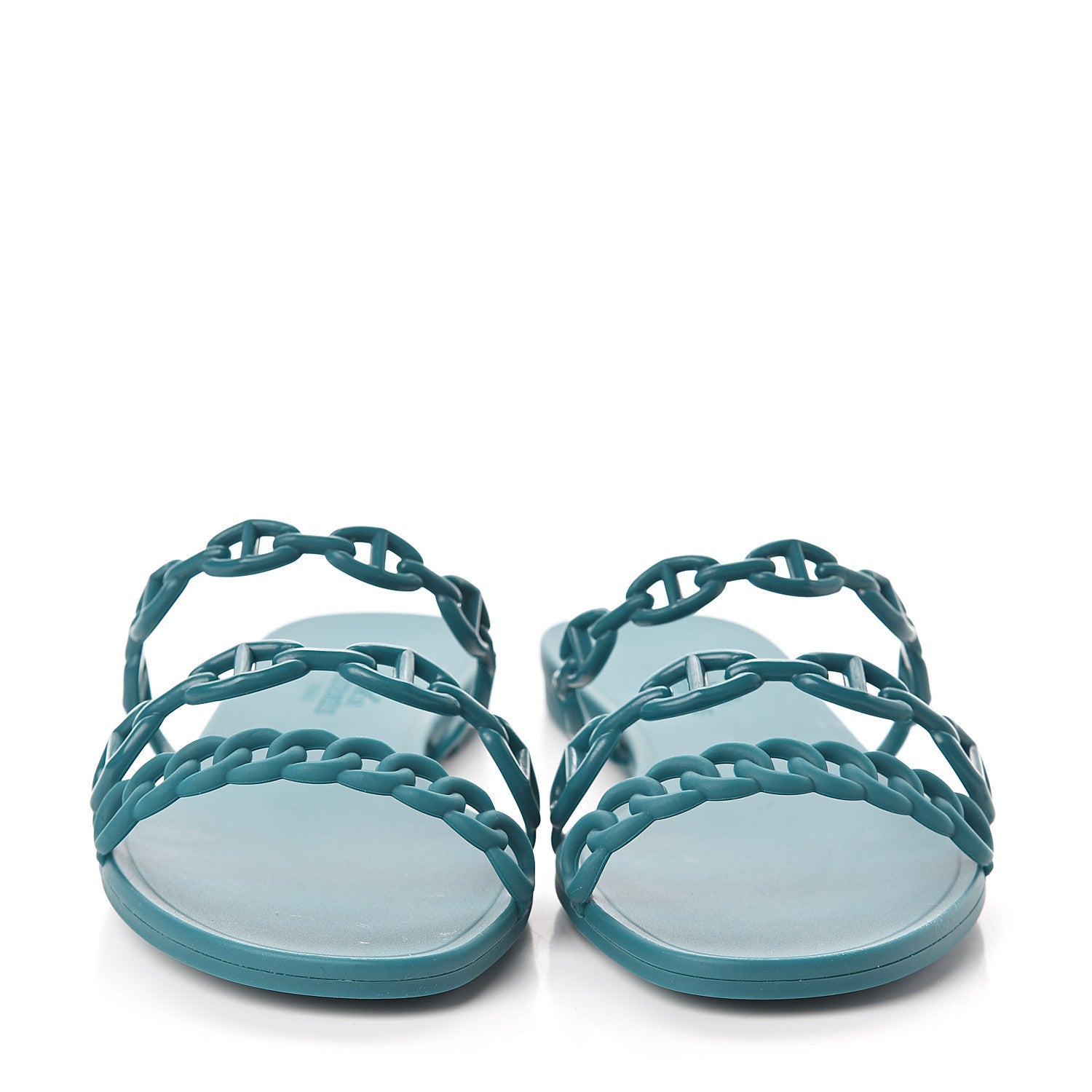 Hermes TPU Rivage Sandals 37 Vert d'Ete 2 of 7