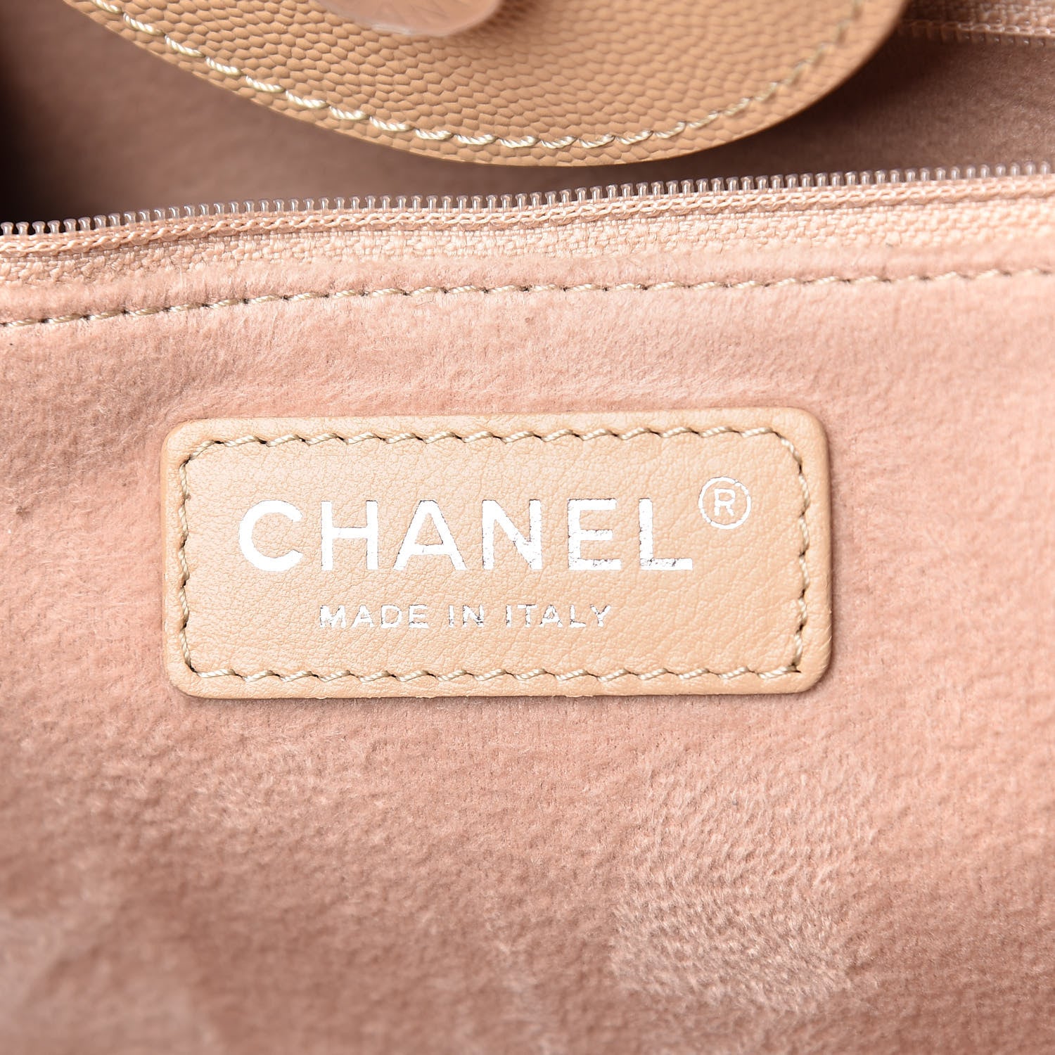 Chanel Caviar Small Studded Deauville Tote Beige 6 of 9
