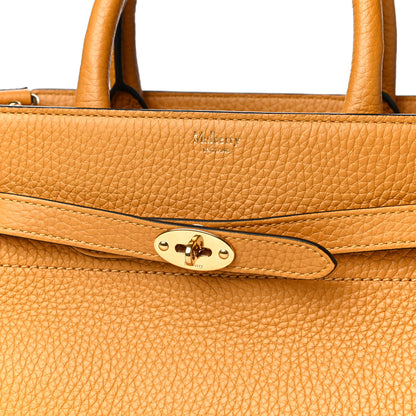 Mulberry Heavy Grain Calfskin Small Belted Bayswater Tote Deep Amber 8 of 9