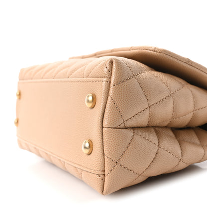 Chanel Caviar Quilted Mini Coco Handle Flap Beige 10 of 10