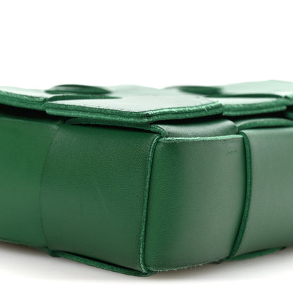 Bottega Veneta Lambskin Maxi Intrecciato Cassette Crossbody Bag Racing Green 9 of 10