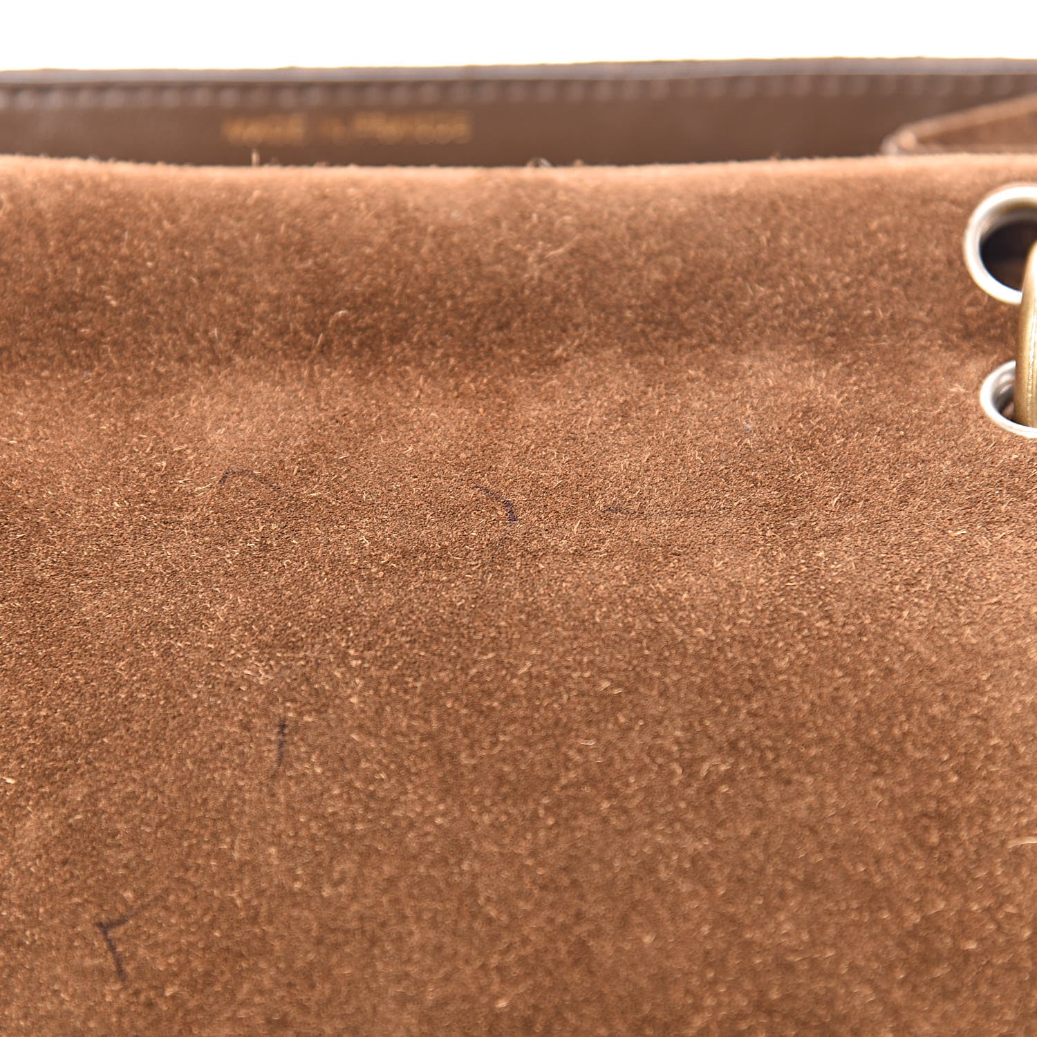 Chanel Suede Stitched Shoulder Bag Brown 15 of 16