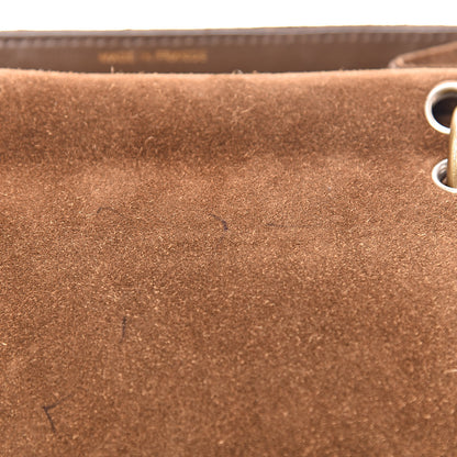 Chanel Suede Stitched Shoulder Bag Brown 15 of 16