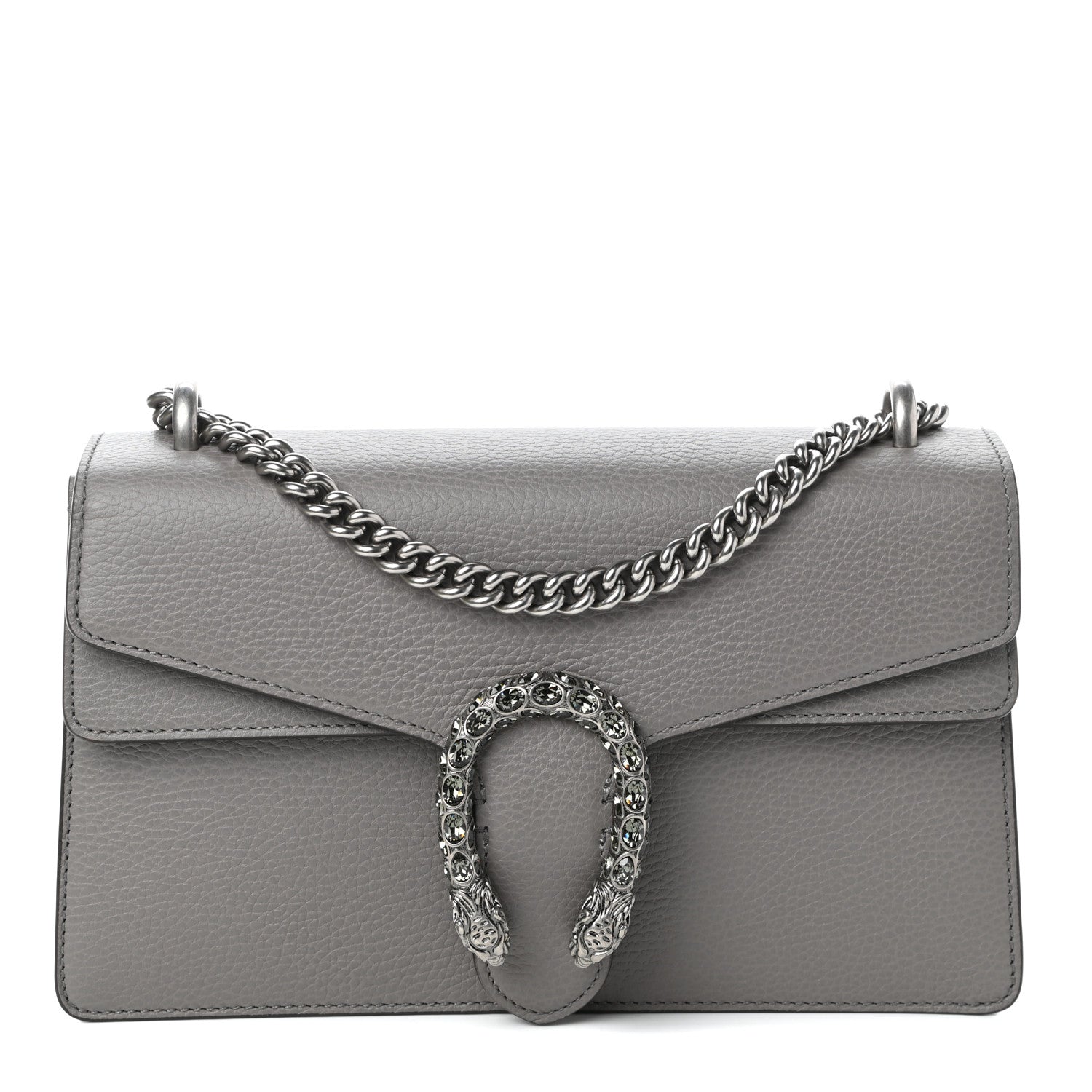 Gucci Pebbled Calfskin Small Dionysus Shoulder Bag Dusty Grey 1 of 9