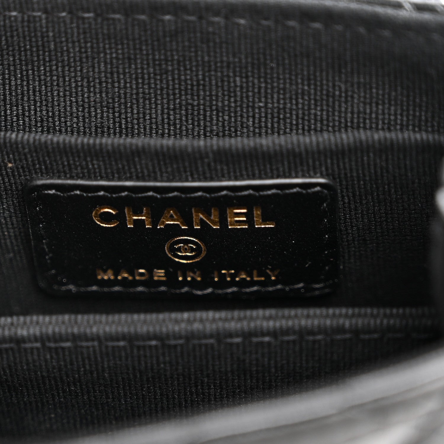 Chanel Lambskin Quilted Mini Accordion Clutch With Chain Black 6 of 11