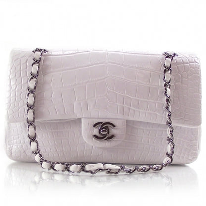 Chanel Crocodile Classic Flap White 1 of 12