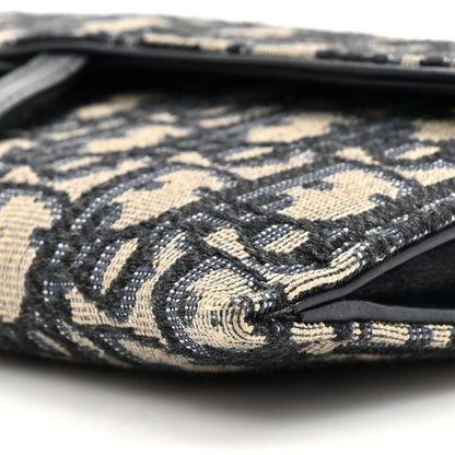 Christian Dior Oblique Saddle Chain Long Wallet Blue 9 of 11