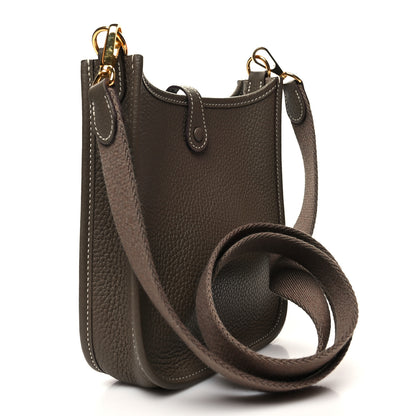 Hermes Taurillon Clemence Evelyne TPM Etoupe 3 of 11