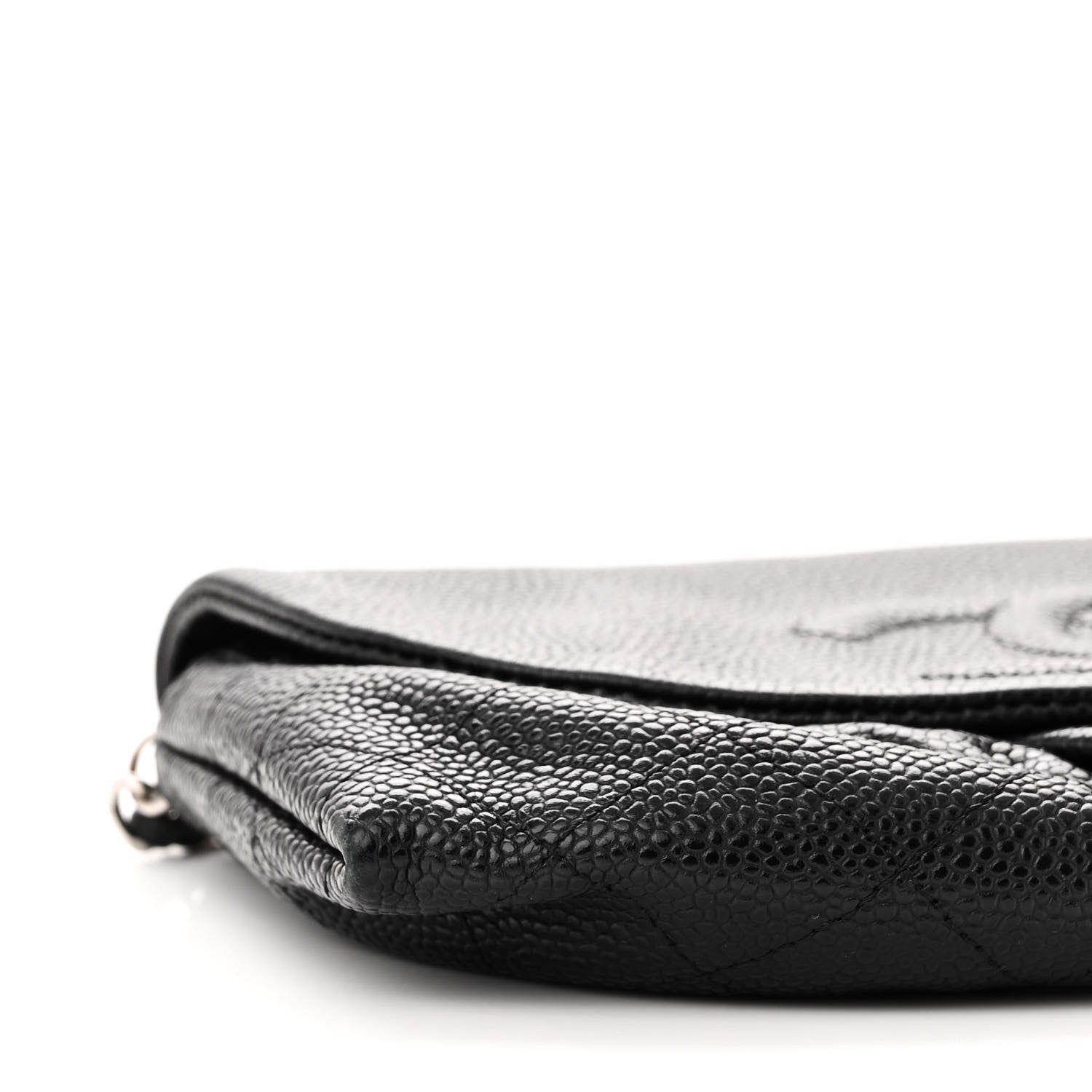 Chanel Caviar Half Moon Wallet On Chain WOC Black 11 of 13