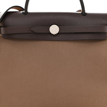 Hermes Vache Hunter Toile Herbag Zip 31 PM Etoupe Ebene 9 of 16