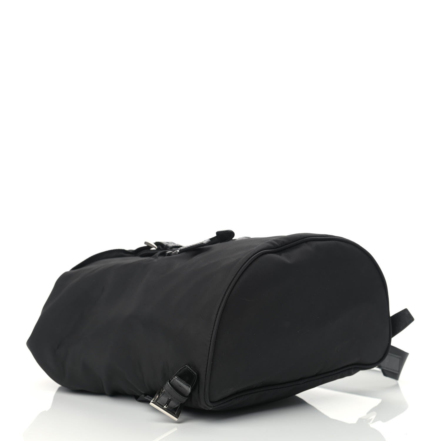 Prada Nylon Vela Saffiano Medium Cinch Backpack Black 3 of 11