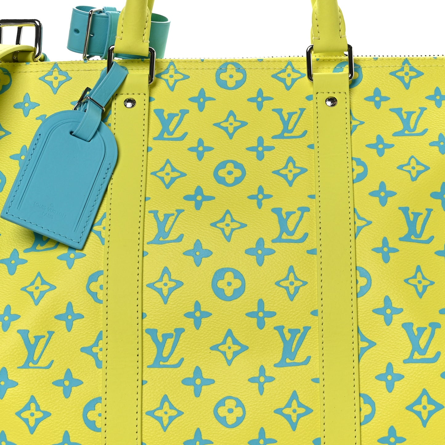 Monogram Playground Keepall Bandouliere 50 Lime