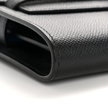 Hermes Epsom Casaque Kelly Wallet To Go Black Bleu Indigo Bleu Frida 9 of 12