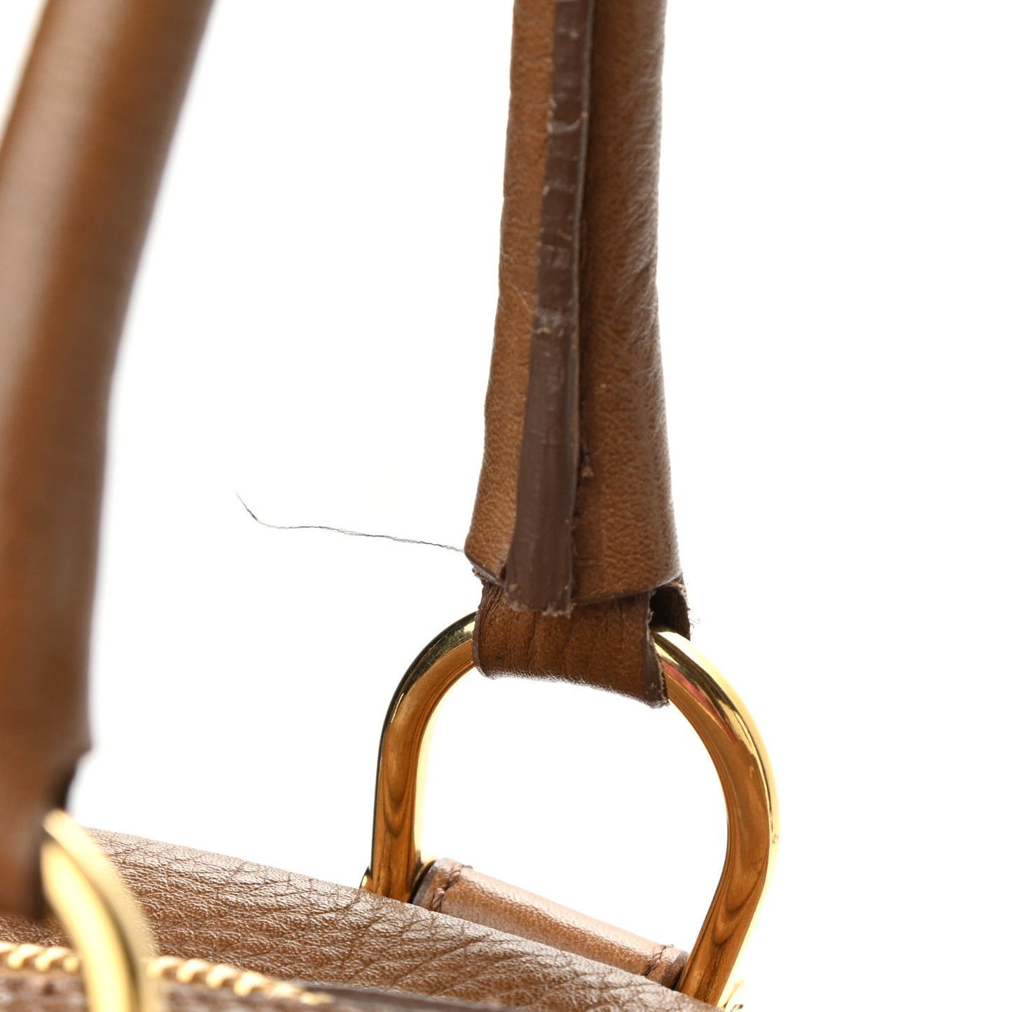 Pebbled Calfskin Small Ashbury Satchel Brown