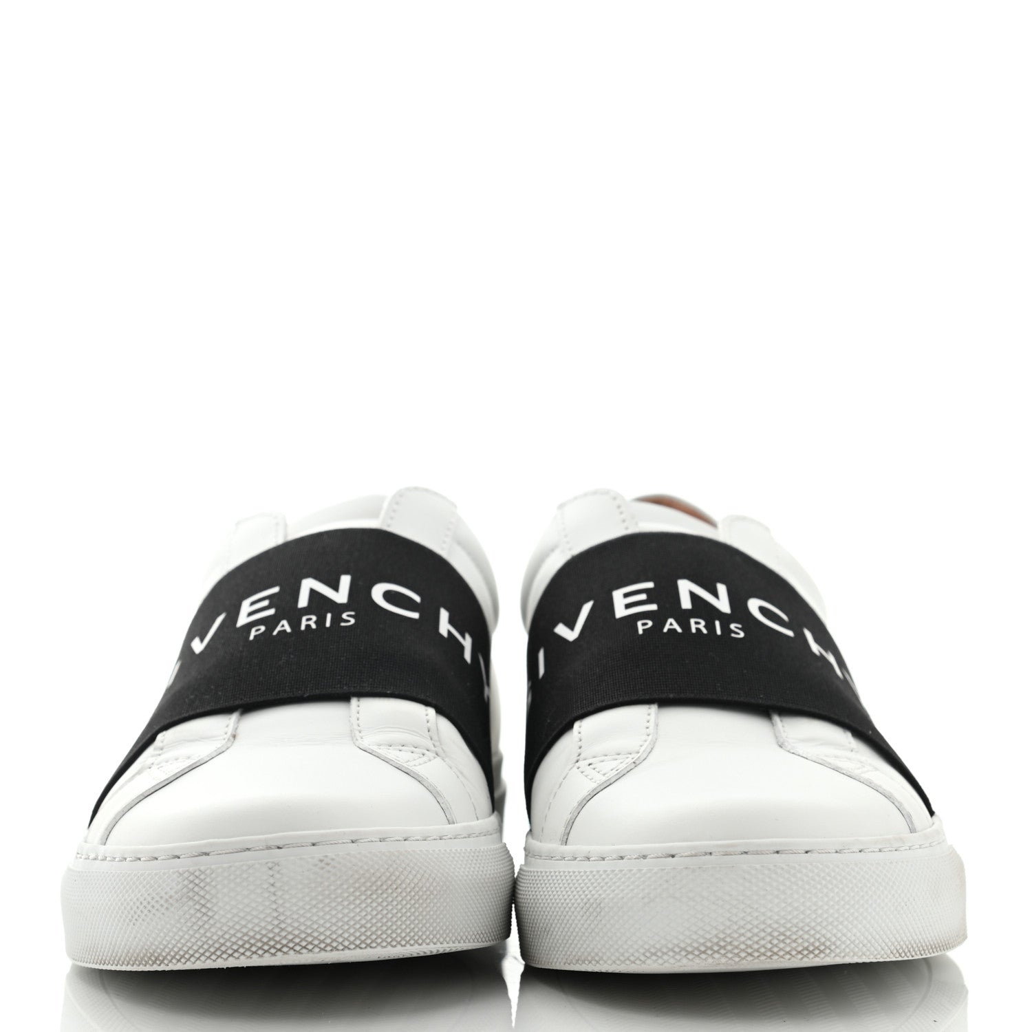 Givenchy Calfskin Band Logo Womens Urban Street Sneakers 39 White Black 2 of 12