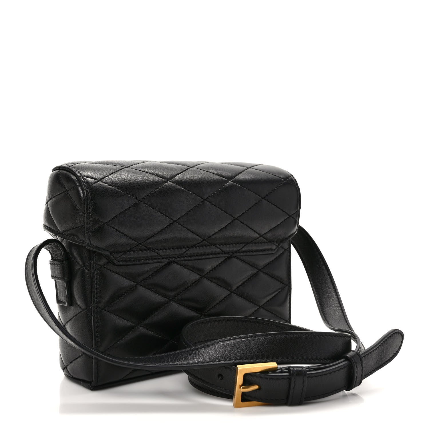 Saint Laurent Lambskin Matelasse Monogram June Box Bag Black 2 of 8