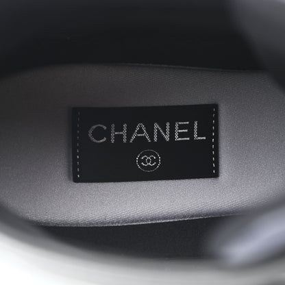 Chanel Calfskin Patent Lambskin Mens CC High Top Sneakers 45 White Yellow Navy Black 7 of 9