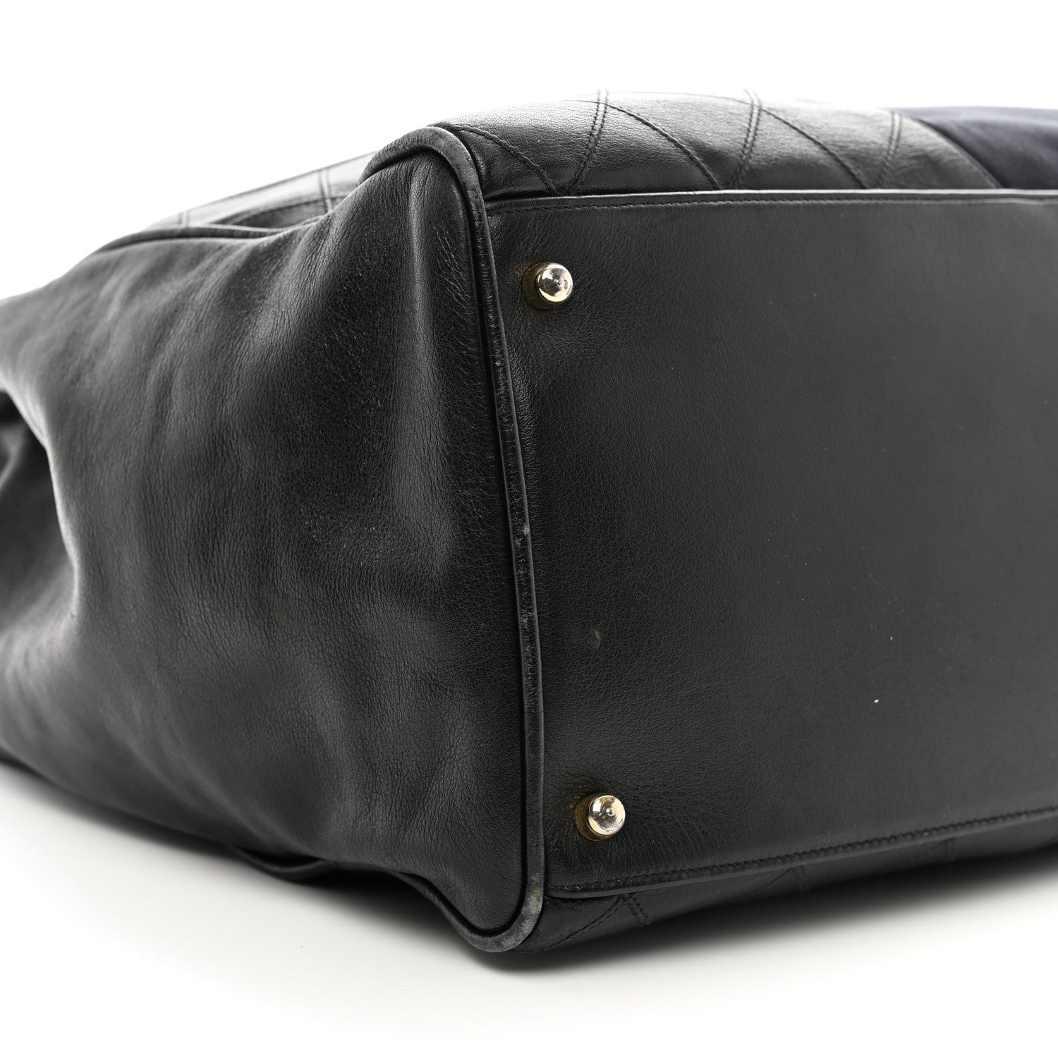 Chanel Canvas Calfskin XL Weekender Bag Black 8 of 11