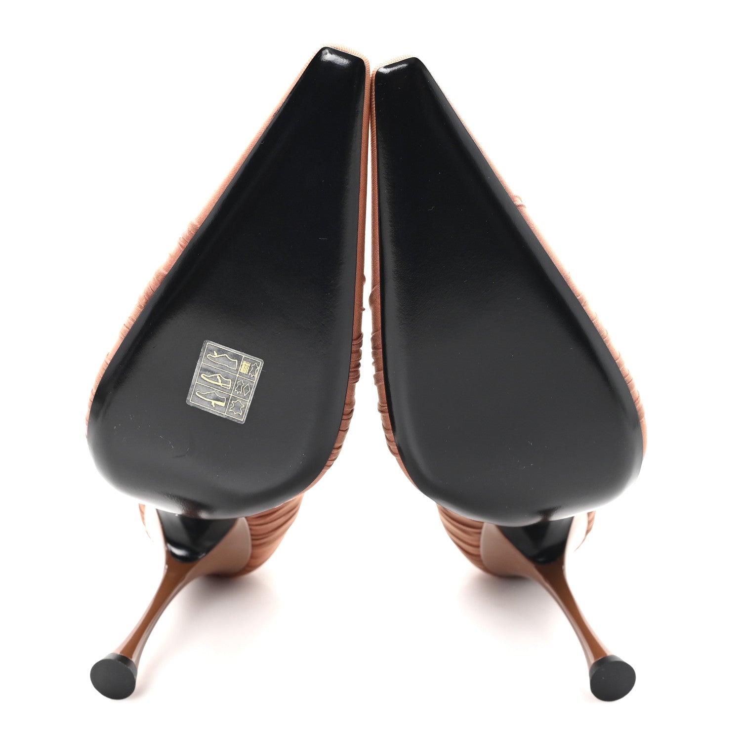 Saint Laurent Satin Emmanuelle 110 Pump 37.5 Cappuccino 6 of 10