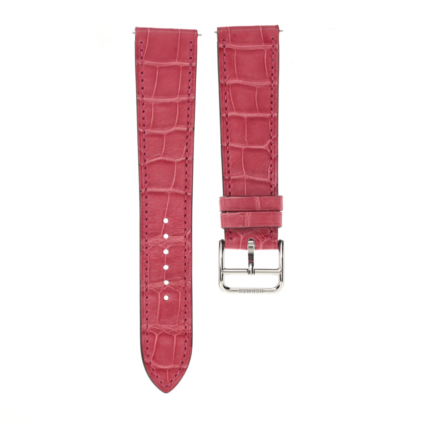 Matte Alligator Heure H Hour Watch 30mm Strap Fuchsia