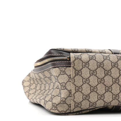Gucci GG Supreme Monogram Medium Double Handle Briefcase Dark Brown 9 of 10