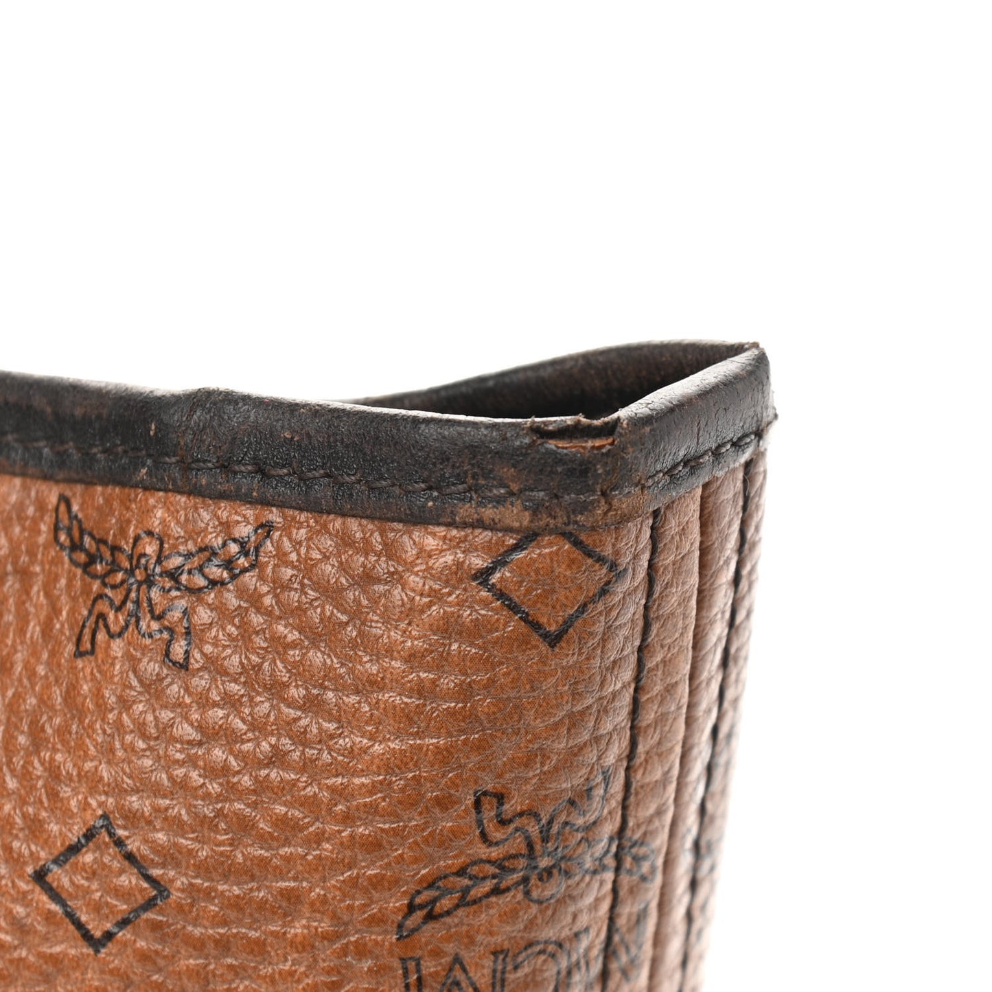 Visetos Dog Bone Striped Shopper Tote Cognac