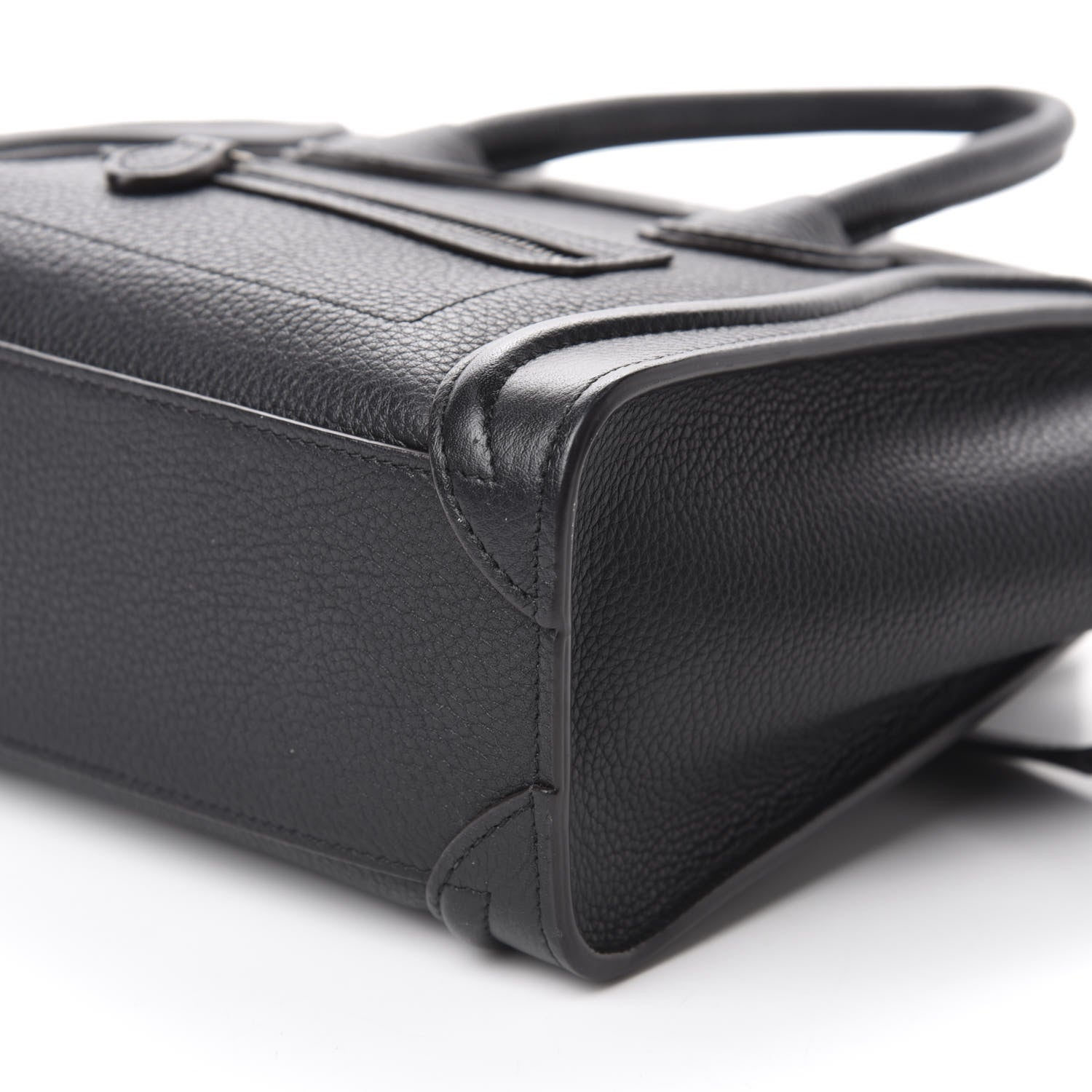 Celine Drummed Calfskin Nano Luggage Black 8 of 10