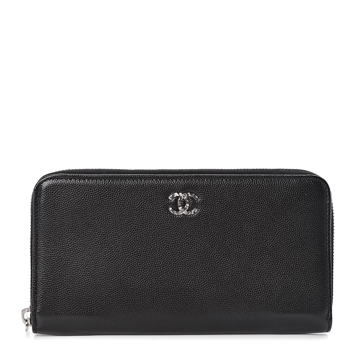 Chanel Caviar Sevruga Zip Around Wallet Black 1 of 9