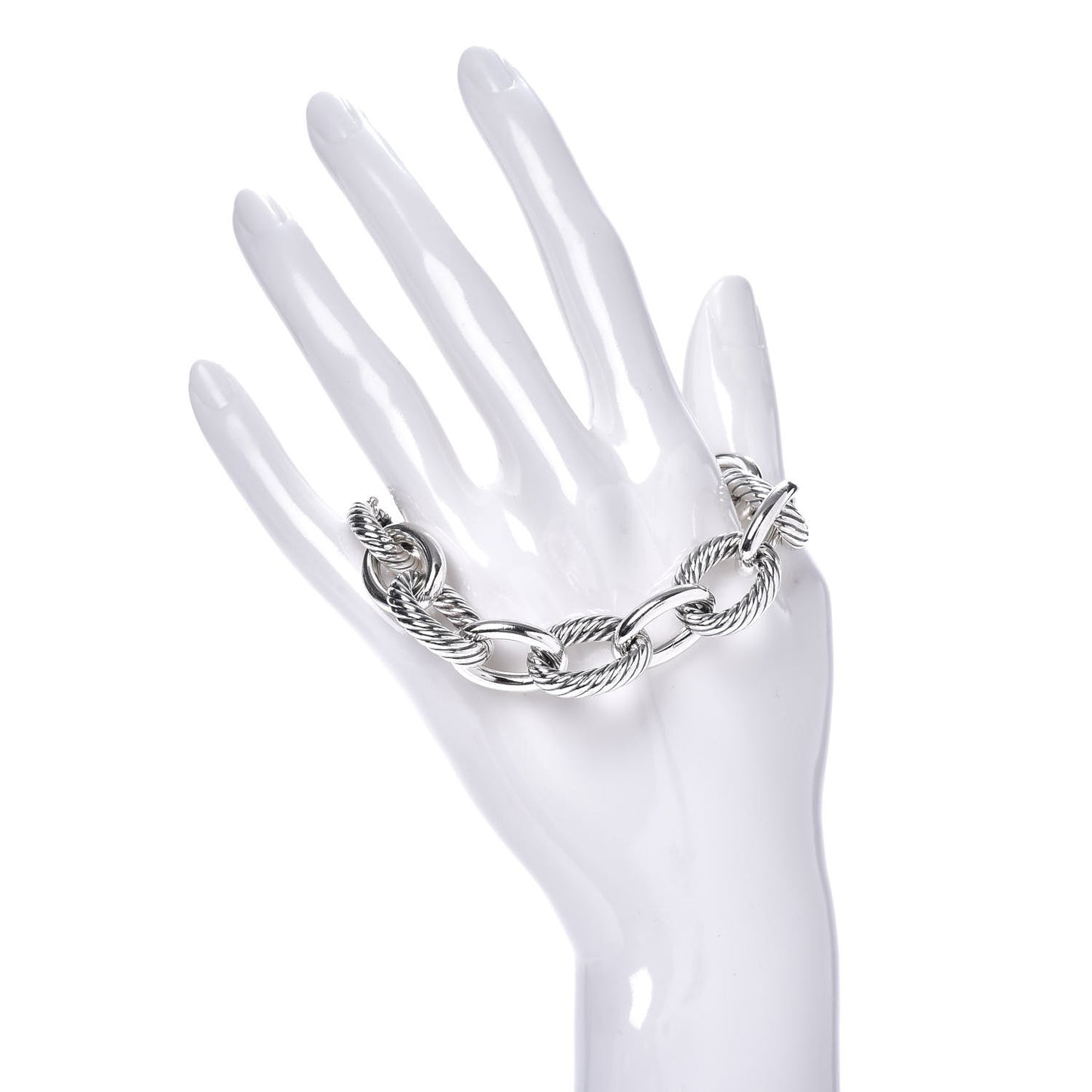 Sterling Silver 17mm Extra Large Oval Link Bracelet
